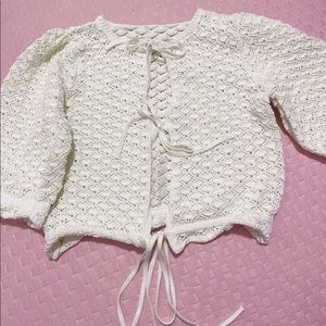 ZARA POINTELLE KNIT TOP